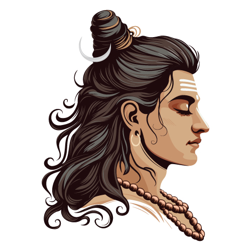High Quality Mahadev Face Vector Illustration