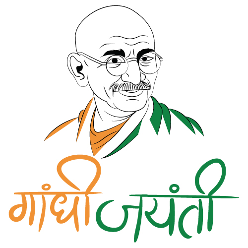 Gandhi Jayanti Social Media Post – Mahatma Gandhi Tricolor Vector Design