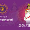 Navratri Day 2 Durga Brahmacharini – Devotional Goddess Vector Art for Creative Designs