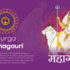 Navratri Day 8 Durga Mahagauri – Pure & Serene Goddess Vector Art