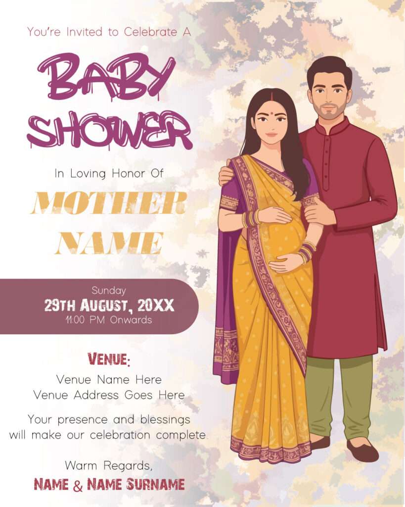 Baby Invitation Card JG-10 – Premium Baby Shower Digital Invitation