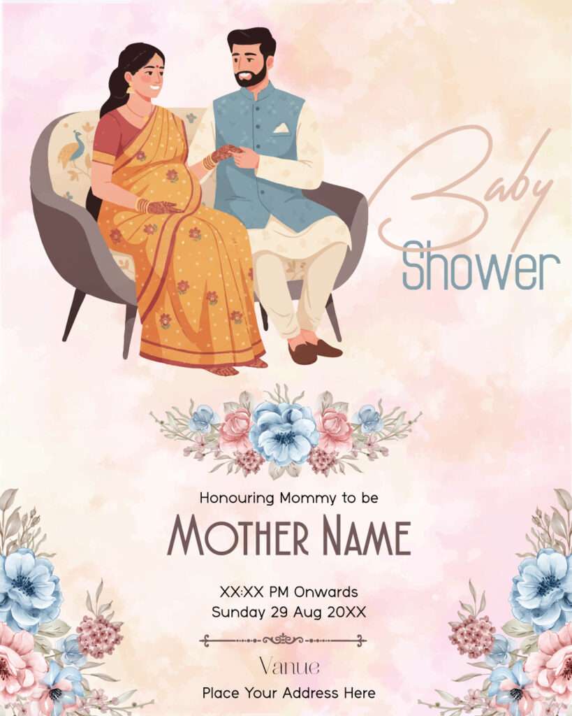 Baby Shower Invitation JG-4 – Luxury Editable Baby Shower Digital Card