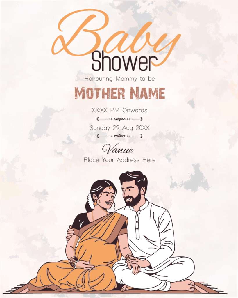 Baby Shower Invitation JG-5 – Elegant Premium Baby Shower Digital Card