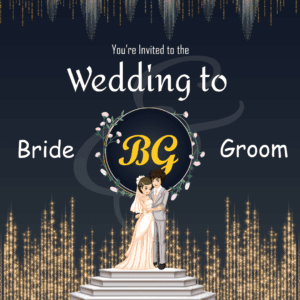 Elegant Wedding Invitation Card JG-10 Digital Wedding Invite Template