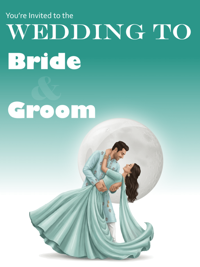 Minimal Elegant Wedding Invitation Card JG-13 Digital Invite Template