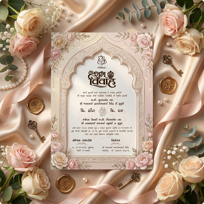 Minimal Chic Wedding Invitation Card JG 24 Digital Invite Design