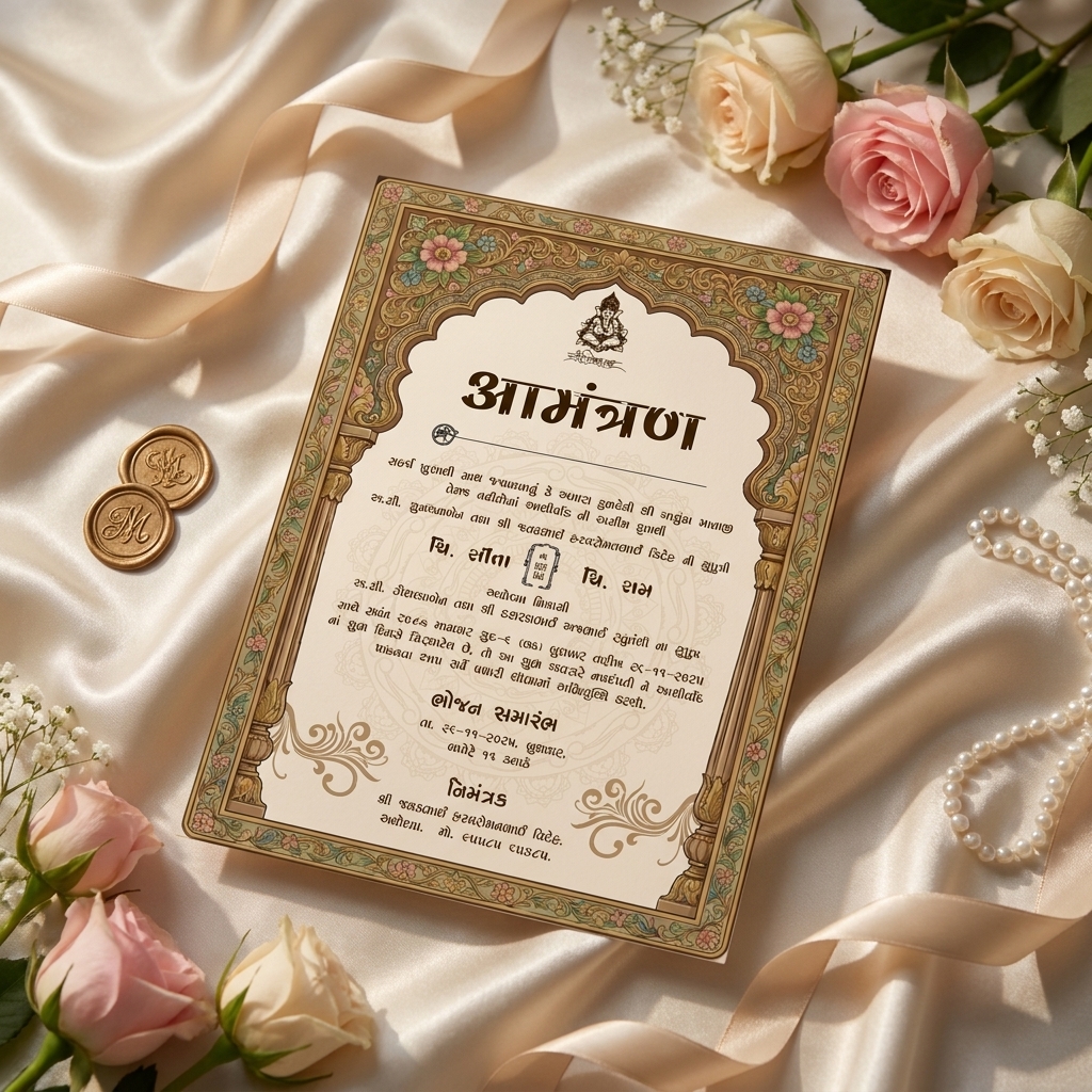 Modern Luxury Wedding Invitation Card JG-20 Digital Invite Template