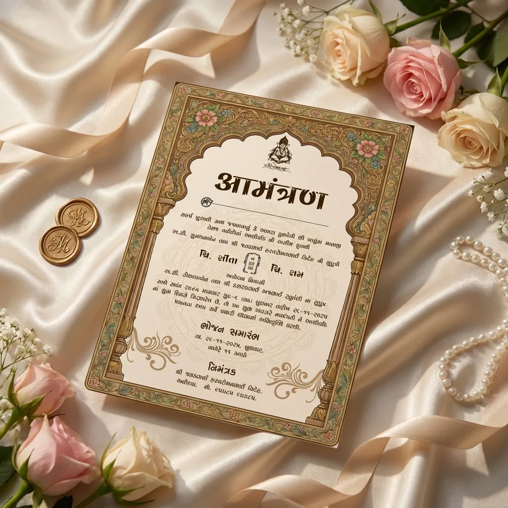 Modern Luxury Wedding Invitation Card JG-20 Digital Invite Template