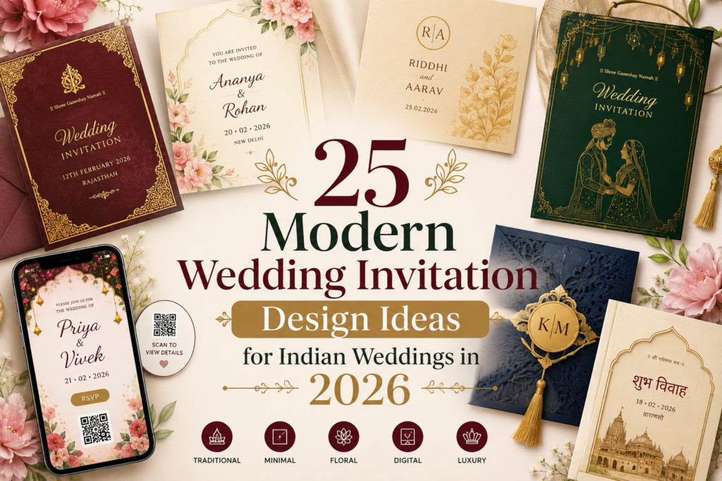 25 Modern Wedding Invitation Design Ideas for Indian Weddings in 2026