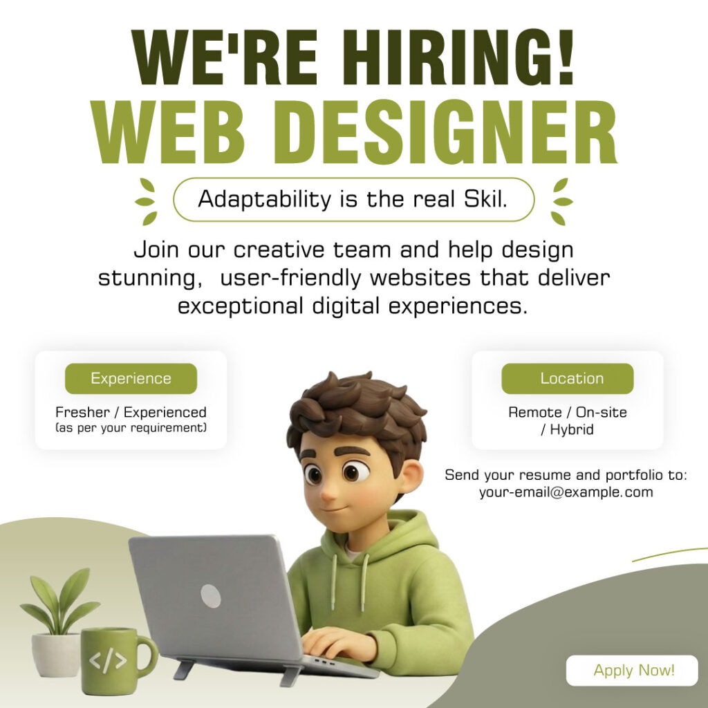 Web Designer Hiring Poster Template