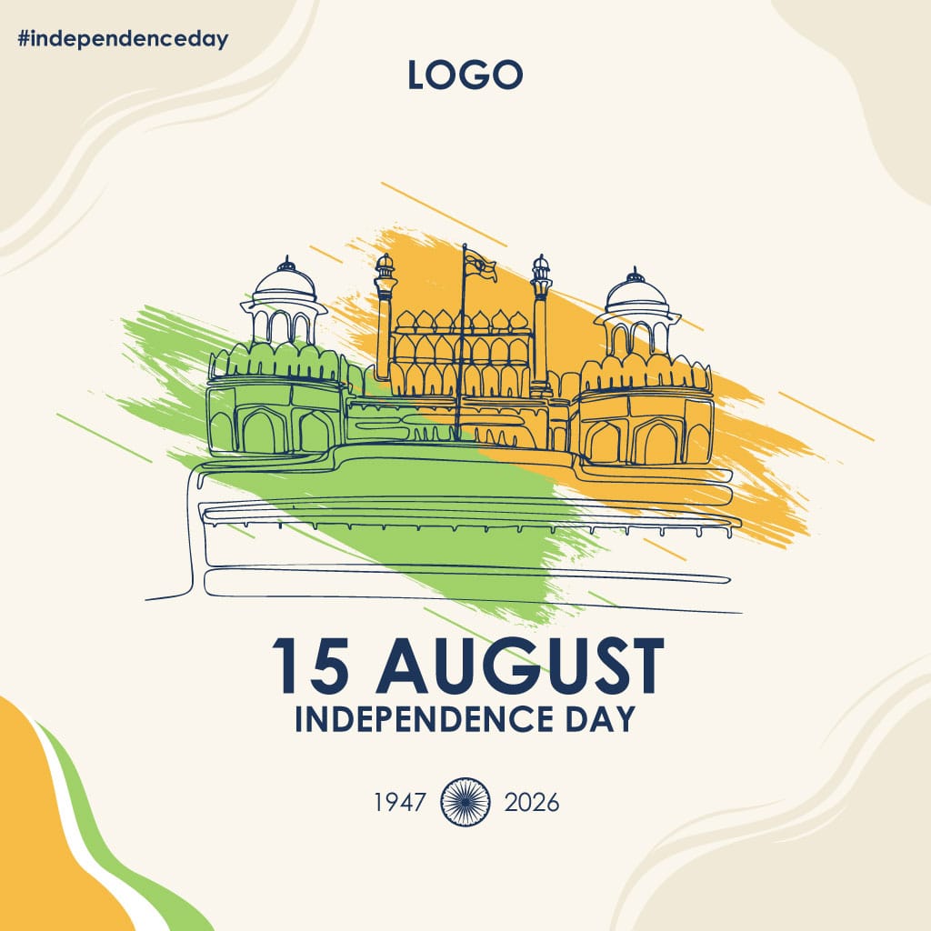 India Independence Day Red Fort Social Media Post Template
