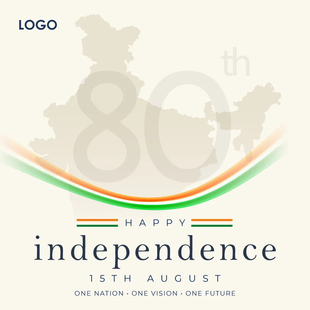80th India Independence Day Poster Template