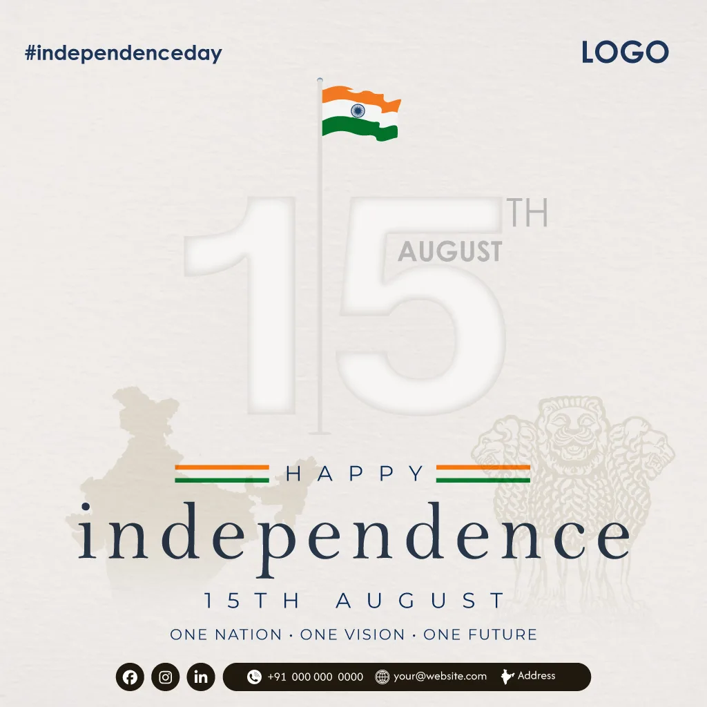 15 August Independence Day Patriotic Social Media Post Template